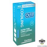 [Free Ship] Bao cao su Oleo Cooling siêu mỏng tinh dầu bạc hà mát lạnh hộp 10 chiếc