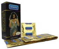 Bao cao su Innova đen gai toàn thân chống xuất tinh sớm hộp 12 chiếc