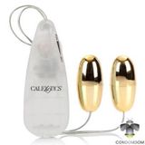 Máy Massage Hỗ Trợ Giải Tỏa Cho Nữ Trứng rung 2 đầu vàng California Exotic Vibrating Double Gold Bullets