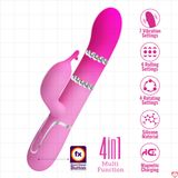 Dương vật giả Pretty Love Shima 4 trong 1 đa chức năng rung mạnh