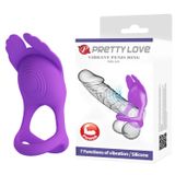 Vòng Đeo Rung Hỗ Trợ Tăng Khoái Cảm Nam Nữ Pretty Love Vibrant Penis Ring Silas Màu Tím