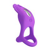 Vòng Đeo Rung Hỗ Trợ Tăng Khoái Cảm Nam Nữ Pretty Love Vibrant Penis Ring Silas Màu Tím