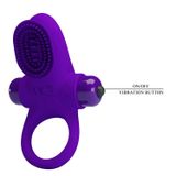 Vòng Đeo Rung Hỗ Trợ Tăng Khoái Cảm Nam Nữ Pretty Love Vibrant Penis Ring II Tím Chính Hãng