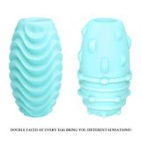 Âm Đạo Giả Silicone Hỗ Trợ Tăng Khoái Cảm Nam Nữ Pretty Love Attractive Double-Sided Egg Xanh Ngọc Chính Hãng