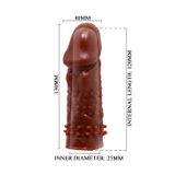 Bao Cao Su Đôn Dên Baile Wolftooth Sleeve Nhiều Gai Màu Nâu 5inch 354008