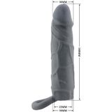 Bao Cao Su Đôn Dên Hỗ Trợ Tăng Khoái Cảm Nam Nữ Pretty Love Realistic Penis Sleeve Màu Chì Chính Hãng