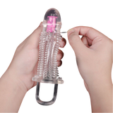 Bao Cao Su Đôn Dên Gai Rung Đầu Có Quai Đeo Silicon Siêu Mềm 354426