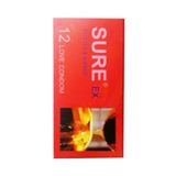Bao Cao Su Sure Đỏ – Trơn Mịn – Hộp 12 cái Chính Hãng 363042