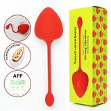 Trứng Rung Điều Khiển Từ Xa Hình Trái Dâu Chât Liệu Tốt 9 Chế Độ Rung 364926