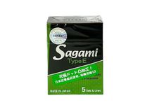 Bao cao su Sagami Type E màu xanh có gân gai (5 cái)