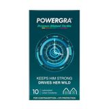 Bao cao su Powergra Promax - Gân sọc và điểm nổi, kéo dài, hương trái cây - Hộp 10 cái