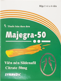 Viên uống tăng cường sinh lực và kéo dài dành cho nam Majegra 50mg - Vĩ 4 viên