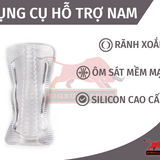 Âm đạo Khối silicone Trong Suốt Thủ Dâm Nam - Mẫu Gai, Gân Rảnh Xoắn chính hãng