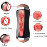 Âm đạo giả dành cho nam giới thủ dâm Cầm Tay 2 Đầu Jiuai Rung Nhiều Tần Số, Có Tiếng Rên chính hãng