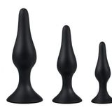 | Plug | Bộ ba phích cắm hậu môn da silicone tăng khoái cảm |