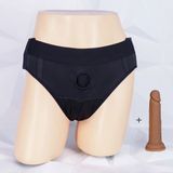 Quần chip tam giác + dương vật giả có đế sự kết hợp hoàn hảo