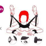 Bộ Dây Trói Tay Chân Liền Thân Có Mút Đệm Êm Ái (SM13)