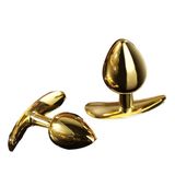 Phích Cấm Hậu Môn Inox Mạ Vàng Sang Trọng Cao Cấp Gold Kim Cương Đỏ