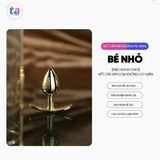 Phích Cấm Hậu Môn Inox Mạ Vàng Sang Trọng Cao Cấp Gold Kim Cương Đỏ