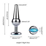 Mỏ Neo Inox Kích Thích Hậu Môn Nhiều Kiểu Đính Đá Xanh Cao Cấp Size Vừa