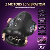 Máy Tự Sướng Massage Tập Dương Vật Nam Giới Giả Dạng Bờ Môi Đen Rung Nhiều Tần Số Cao Cấp