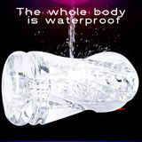 Cốc âm đạo tự sướng dành cho nam giới thiết kế Silicone Trong Suốt Snail Cup gân gai nổi bên trong chính hãng