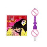 Bao cao su Feel 4 in 1 + massage cửa sau nhiều nấc Chính 