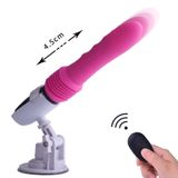 Cây Massage Vibrator Telescopic - Nhiều chế độ rung thụt, Nhiệt độ, Có đế hít tường, Điều khiển từ xa, Sạc điện