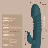 Dương Vật Giả Massage Rung - Thụt Đa Năng Thân Có Nhánh Tai Thỏ Kích Thích Ham Muốn Nữ Giới Chính Hãng