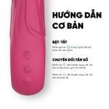 Dương vật giả Jumpo Lux Gspot tay cầm lổ nhiều chế độ silicon siêu mềm cao cấp sạc điện - Màu đen