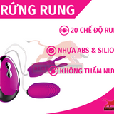 Trứng rung massage cho nữ giới giải toả 2 đầu hình tai thỏ chính hãng