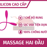 Trứng rung MASSAGE DÂY 2 ĐẦU Giải toả Nhu Cầu Nữ giới Nhiều Tính Năng Rung chính hãng