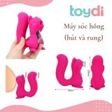 Máy hút hột và massage cao cấp dành cho nữ giới giải toả Sóc Hồng nhiều chế độ rung chính hãng