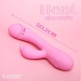 Máy massage cao cấp dành cho nữ giới giải toả có nhánh rung Tai thỏ Heat nhiều chế độ rung chính hãng