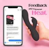 Máy massage cao cấp dành cho nữ giới giải toả có nhánh rung Tai thỏ Heat nhiều chế độ rung chính hãng