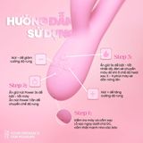 Máy massage cao cấp dành cho nữ giới giải toả có nhánh rung Tai thỏ Heat nhiều chế độ rung chính hãng