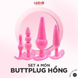 Chuôi massage cao cấp dùng cho lỗ hậu giải toả set 4 món chính hãng
