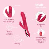 Máy massage cao cấp dành cho nữ giới giải toả có nhán Tai Thỏ nhiều chế độ rung thụt chính hãng 