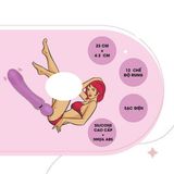 Chày Rung 12 Chế Độ Rung Double End Toả Nhiệt Chính Hãng