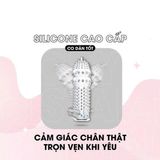 Đôn Dên Tăng Kích Thước Crystal Condom Gai Mềm 377930