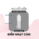Đôn Dên Tăng Kích Thước Crystal Condom Gai Mềm 377930