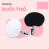 Đuôi Thỏ Inox Gắn Hậu Môn Nhiều Màu cho nữ giới chính hãng 