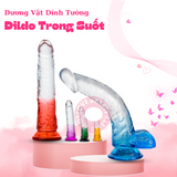 Dương Vật Dính Tường Dildo Silicone Trong Suốt dành cho nữ giới chính hãng