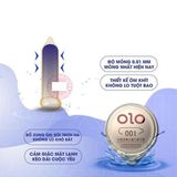 Bao Cao Su Kéo Dài Thời Gian, Mát Lạnh Olo Xanh - Hộp 10 Cái 377954