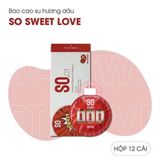 Bao Cao Su Hương Dâu SO Sweet Love - Hộp 12 Cái 377966