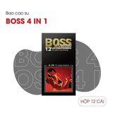 Bao Cao Su Kéo Dài Thời Gian, Điểm Nổi Boss 4in1 - Hộp 12 Cái 377970