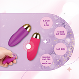 Trứng Rung Điều Khiển Từ Xa 12 Chế Độ Rung ManNuo Charge Chính Hãng Cao Cấp