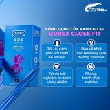 Bao cao su Durex Close Fit Ôm khít 49mm  Hộp 12 cái cao cấp chính hãng