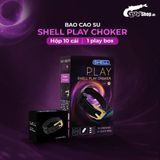 Bao cao su Shell Play Choker 6 tính năng Hộp 10 cái 1 vòng đeo kéo dài thời gian cao cấp chính hãng