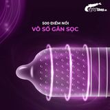 Bao cao su Shell Play Choker 6 tính năng Hộp 10 cái 1 vòng đeo kéo dài thời gian cao cấp chính hãng